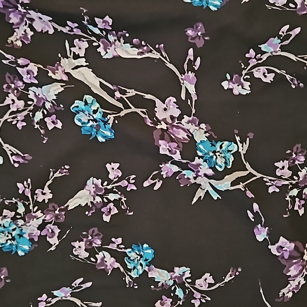 White House Black Market Woman's Floral Long-Sleeve Blouse. Sz: M EUC - Picture 6 of 8